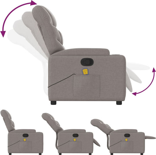 Relax Armchair Massage with Footstool Tapestry 74x89x100cm