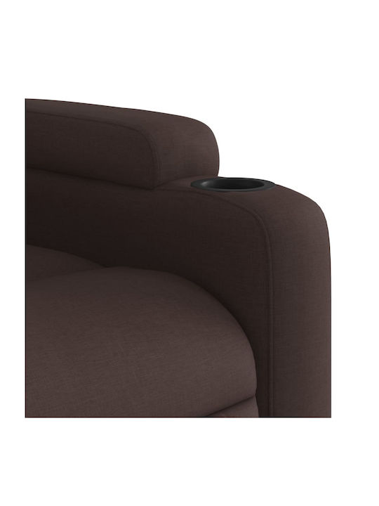 Πολυθρόνα Relax με Υποπόδιο Σκούρο Καφέ 77x94.5x100cm