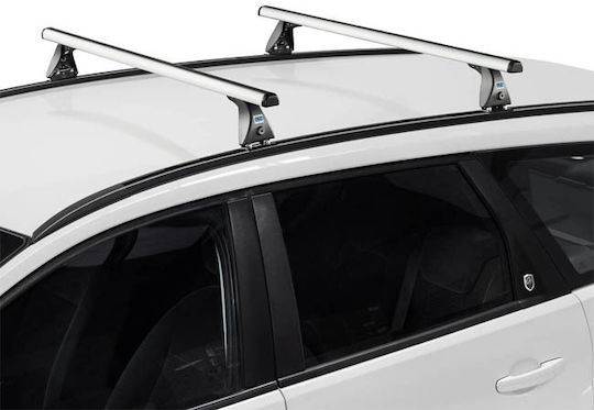 Auto Gs Μπάρες Οροφής Αλουμινίου (Σετ χωρίς πόδια) Ασημί