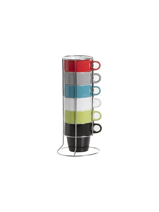 Atmosphera Colorama Ceramic Cup Multicolour 260ml 6pcs