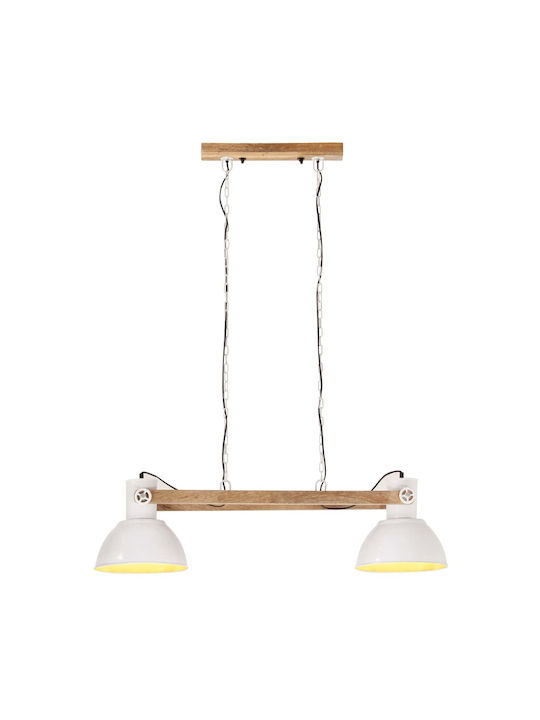 vidaXL Industrial Pendant Light White with Socket E27 29x28cm