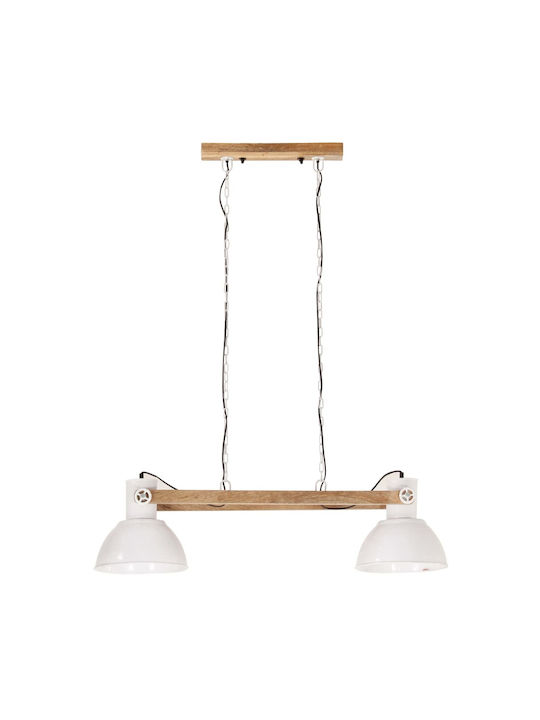 vidaXL Industrial Pendant Light White with Socket E27 29x28cm
