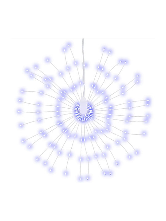 140 Weihnachtslichter LED Blau Batterie vom Typ Feuerwerk vidaXL