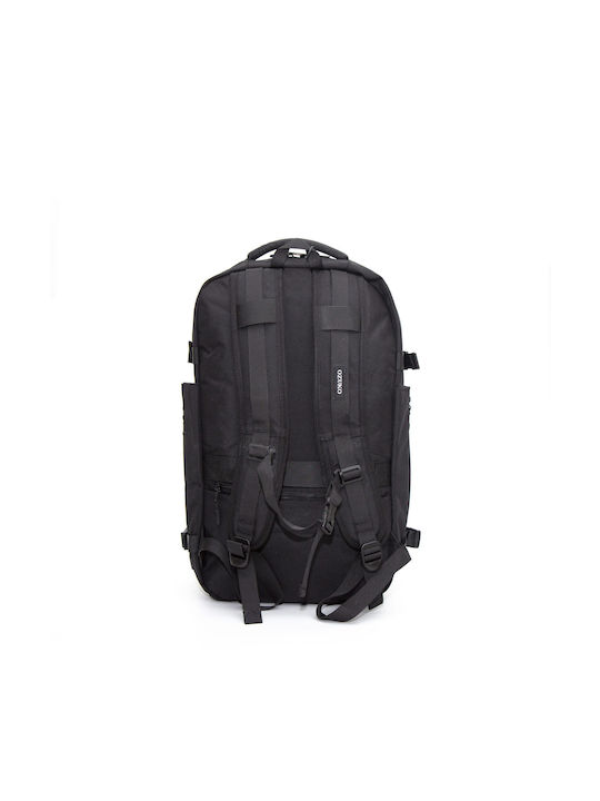 Ozuko Men's Fabric Backpack Waterproof with USB Port Black