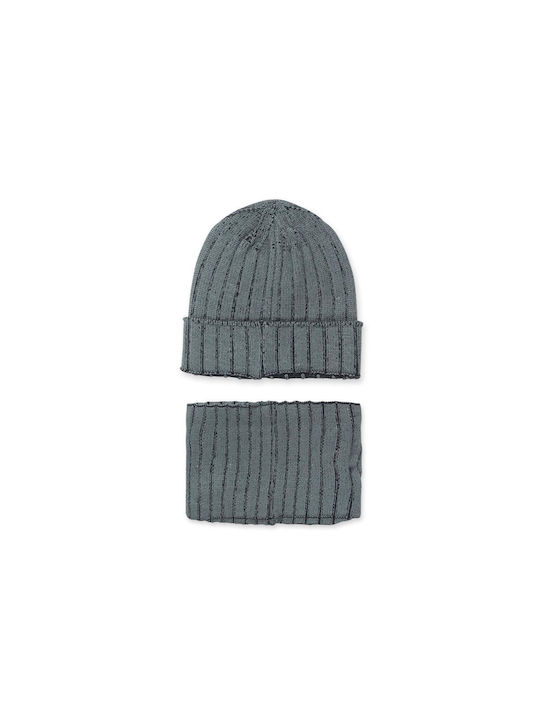 Nath Kids Kids Beanie Set with Scarf Knitted Gray