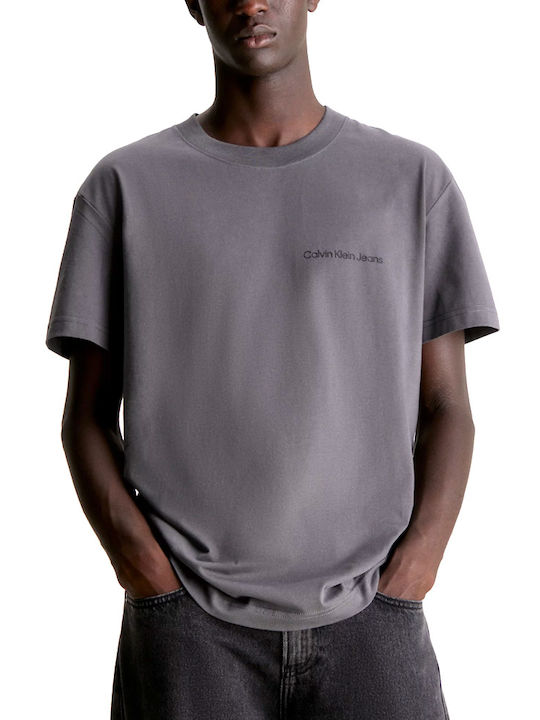 Calvin Klein Institutional Men's Short Sleeve Blouse Gray