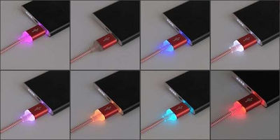 Φόρτισης Δεδομένων LED USB 2.0 auf Micro-USB-Kabel (1018.621) 1Stück
