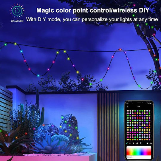 Powertech Smart Ταινία LED USB 5V RGB Φως 15m με Τροφοδοτικό & Τηλεχειριστήριο