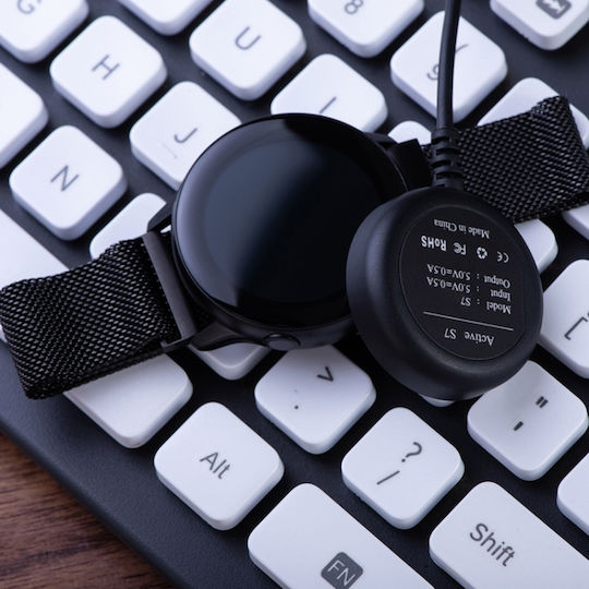 Кабел за зареждане USB Зарядно за Галакси Уотч4 / Уотч4 Класик Черен