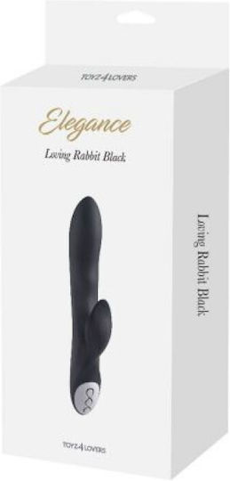 Toyz4lovers Δονητής Rabbit 21cm Μαύρος