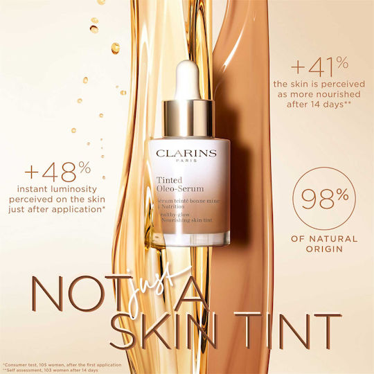 Clarins Tinted 03 Moisturizing Oil Serum for Face with Vitamin E for Brightening Shade 03 30ml