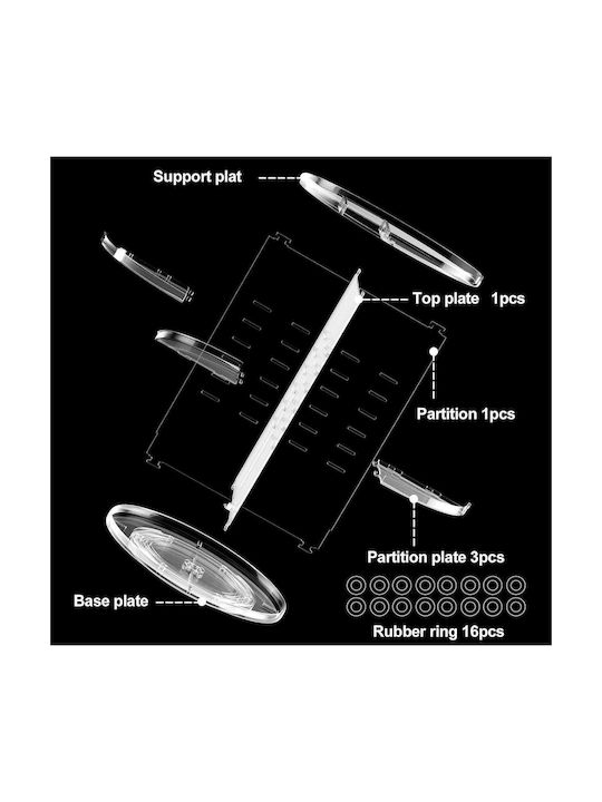 Tabletop Organizer Plastic Transparent