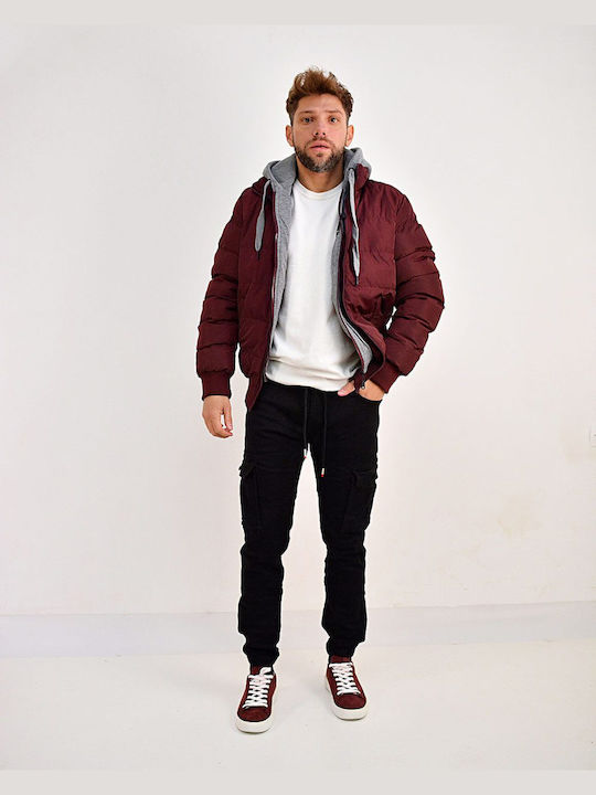 Dsplay Men's Winter Jacket Bordeaux.