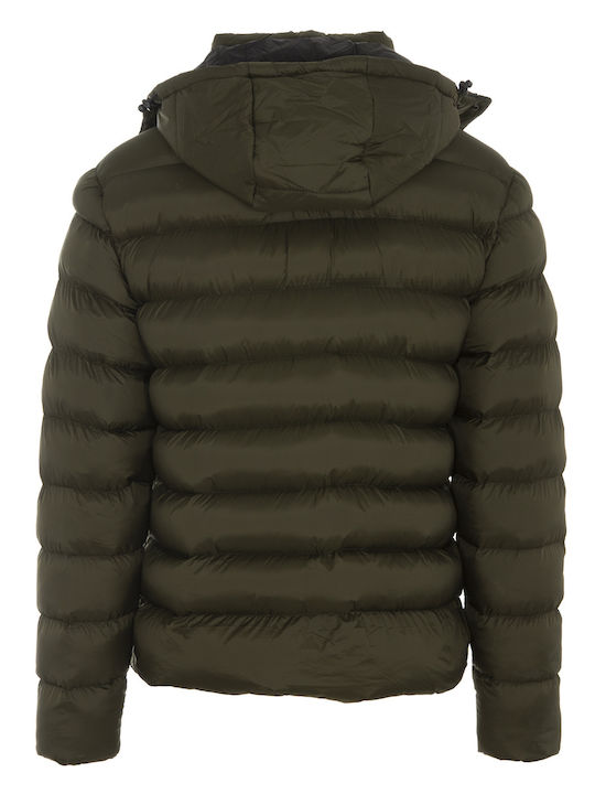 Staff Tyler Herren Winter Jacke Puffer Χακί.