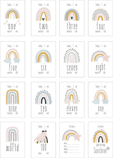 Queen Mother Σετ Δώρου για Μωρά Milestone Cards