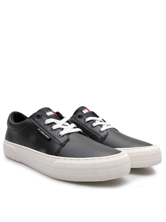 Tommy Hilfiger Tjm Vulc Skate Ανδρικά Sneakers Μαύρα