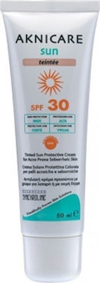 Synchroline Aknicare Слънцезащитна Крем За лице SPF30 с цвят 50мл