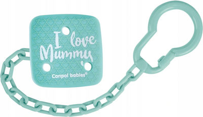 Canpol Babies Αλυσίδα Πιπίλας I Love Mummy από Πλαστικό Πράσινη