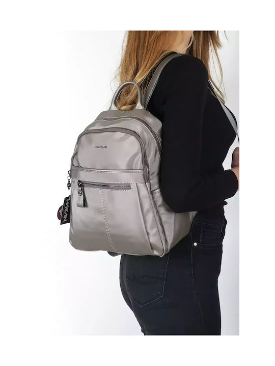 Megapolo Women's Fabric Backpack Waterproof Gray