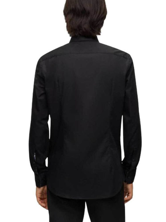 Hugo Boss Men's Shirt Long Sleeve Cotton Black