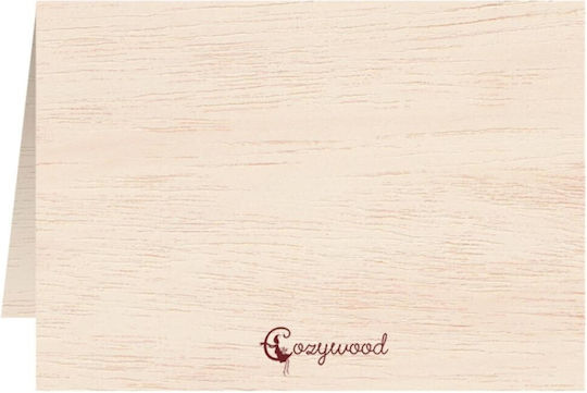 Greeting Card Wooden 16.2x11.4cm
