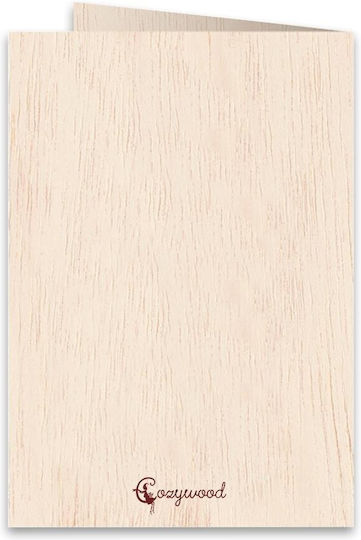 Greeting Card Wooden 16.2x11.4cm