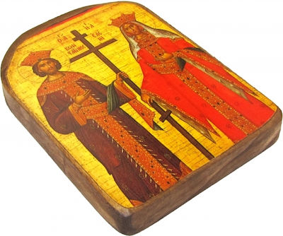 Christening Favor with Religious Icon made of Wood