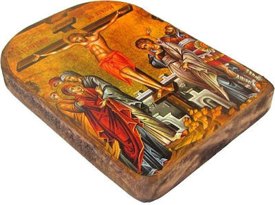 Christening Favor with Religious Icon made of Wood