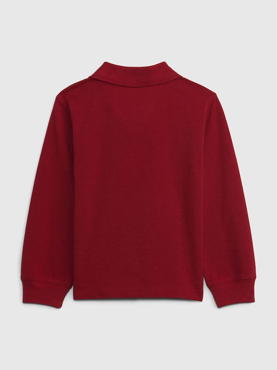 GAP Children's Polo Long Sleeve Red