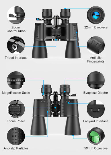 Apexel Κιάλια 50mm Porro 1045gr