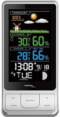 Technoline Ws6441 Wireless Digital Weather Station Tabletop Black