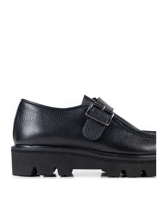 Leather Men's Loafers in Black Color
