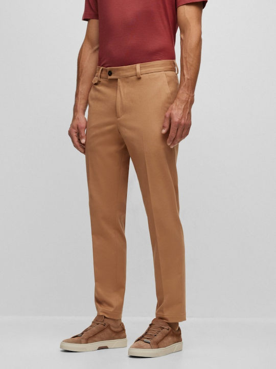 Hugo Boss Pantaloni pentru bărbați Chino Elastice Beige