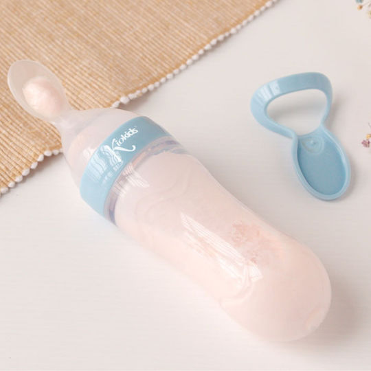 Kiokids Πιπίλα Φαγητού Γαλάζια από Σιλικόνη για 6+ μηνών