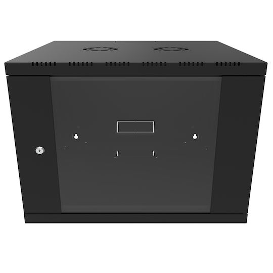 Canovate Монтиран на стена Рак кабинет 6U 60x60см Черен WS3O-9-0666A