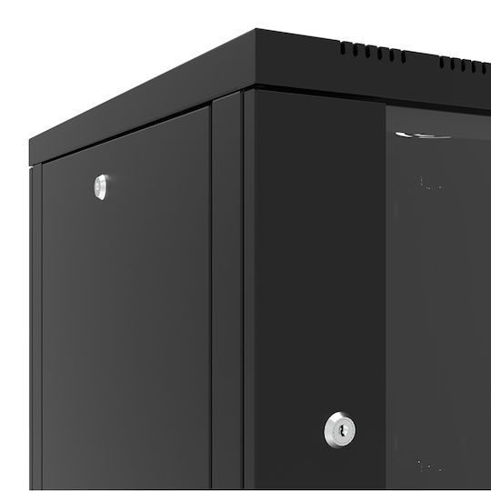 Canovate Монтиран на стена Рак кабинет 6U 60x60см Черен WS3O-9-0666A