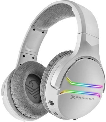 Phoenix Games Echo Ασύρματο Over Ear Gaming Headset με σύνδεση Bluetooth Λευκό