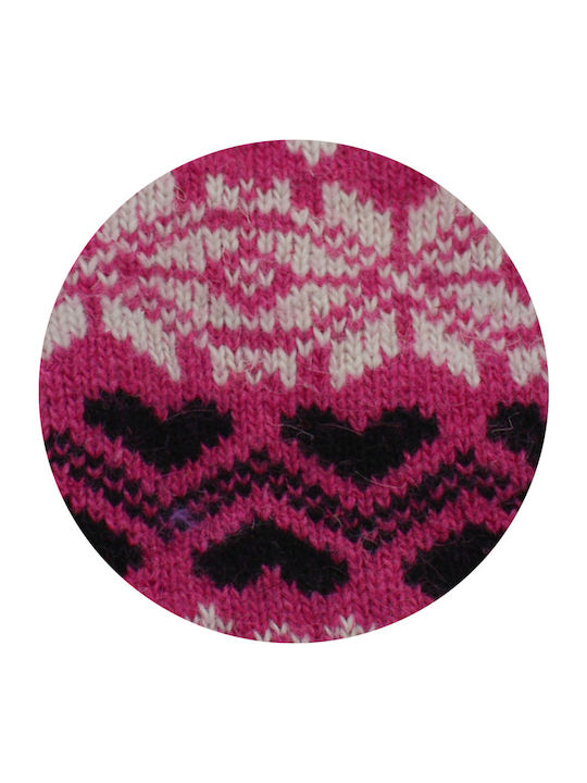 Fuchsie Gestrickt Handschuhe