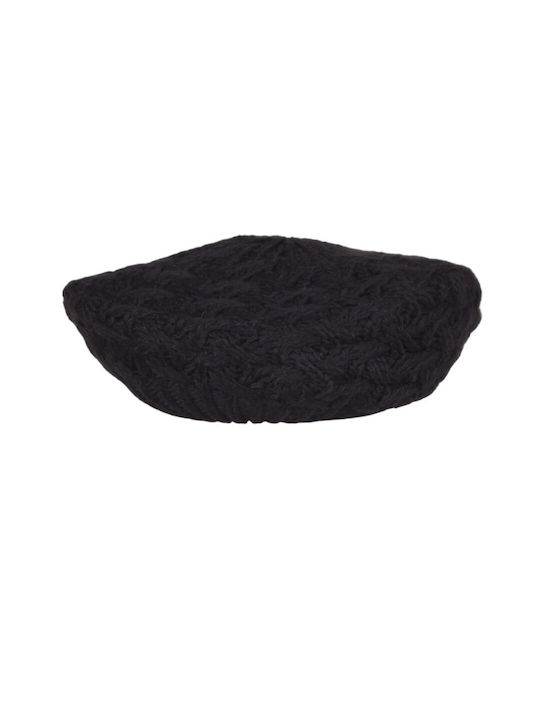 Wool Women's Beret Hat Black