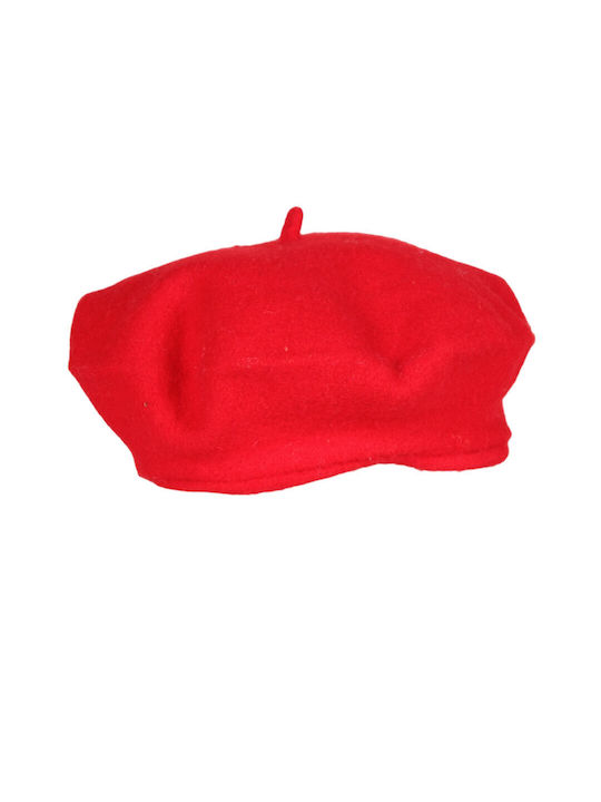 Wool Women's Beret Hat Red