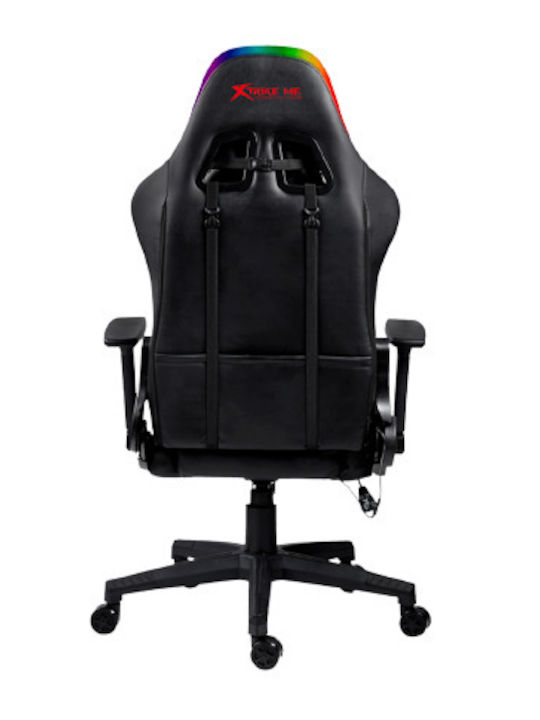 Havit GC907 Καρέκλα Gaming Δερματίνης με Ρυθμιζόμενα Μπράτσα και RGB Φωτισμό Μαύρη