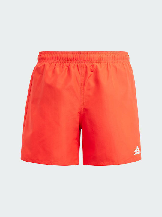 Adidas Classic Badge Sport Kids Swimwear Swim Shorts Red