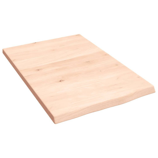 vidaXL Waschtisch ohne Waschbecken L40xB60xH2cm Raw solid wood