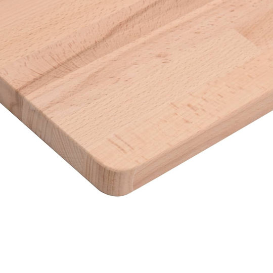 vidaXL Wood Countertop without Sink L100xW50xH2.5cm Beech wood solid wood