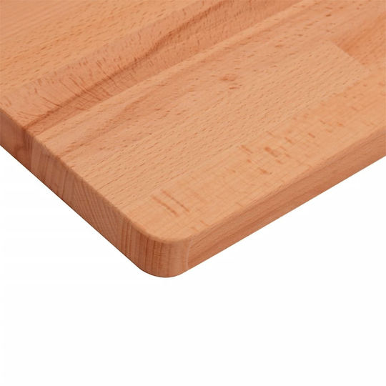 vidaXL Wood Countertop without Sink L100xW60xH2.5cm Beech wood solid wood