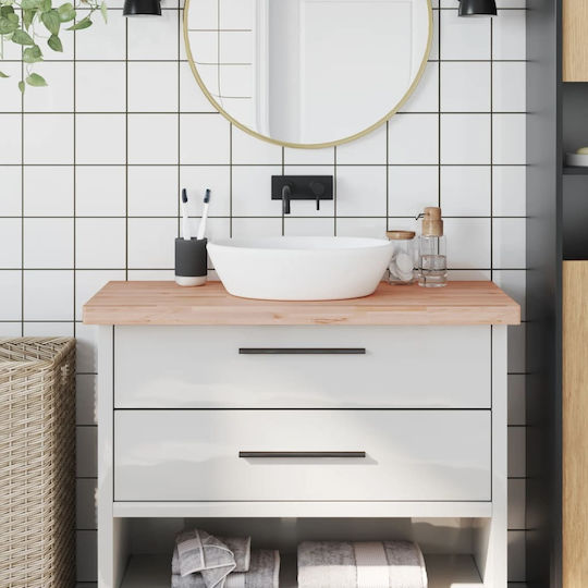 vidaXL Wood Countertop without Sink L100xW60xH4cm Beech wood solid wood