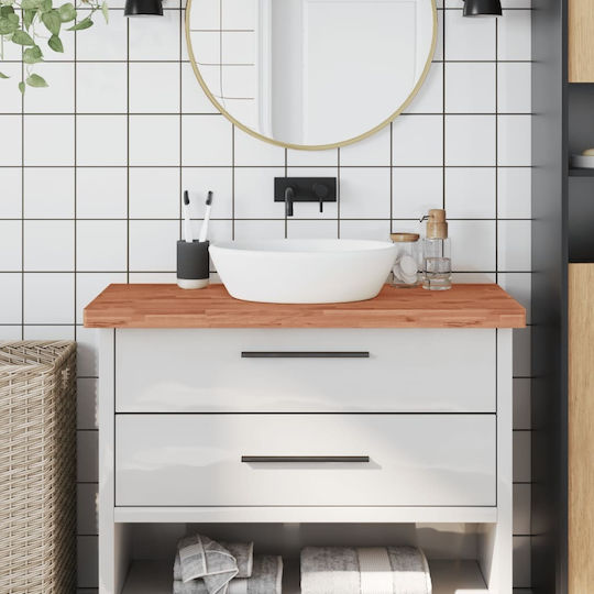 vidaXL Countertop without Sink L100xW50xH4cm Beech
