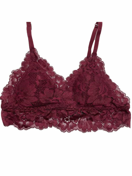 Heat Underwear Lace Underwear Set with Bra & Burgundy