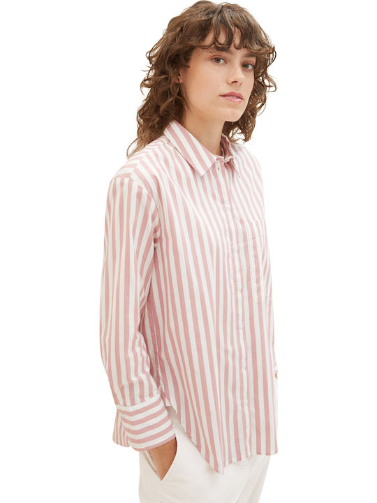 Langärmelig Damen Hemd Pink (32420) Gestreift