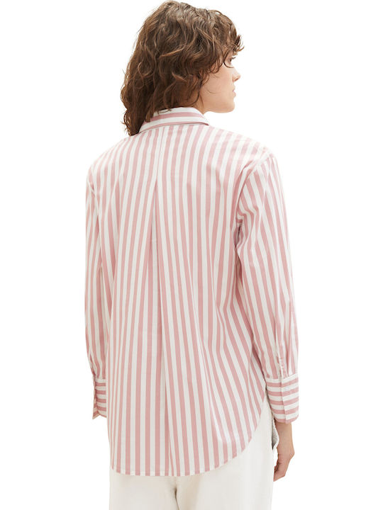 Langärmelig Damen Hemd Pink (32420) Gestreift